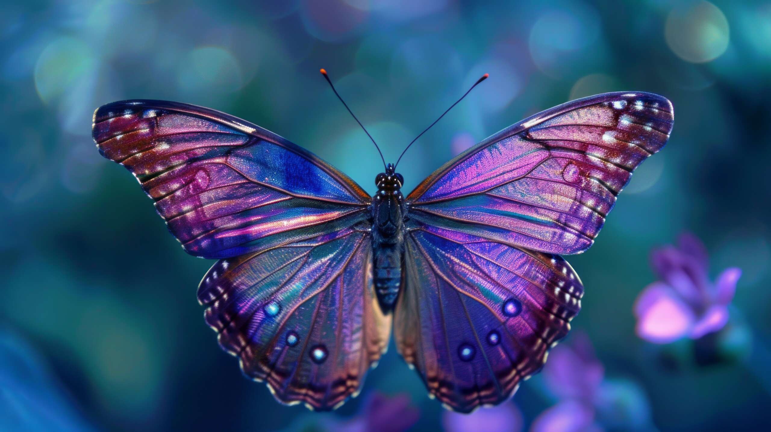 purple winged expanded butterfly